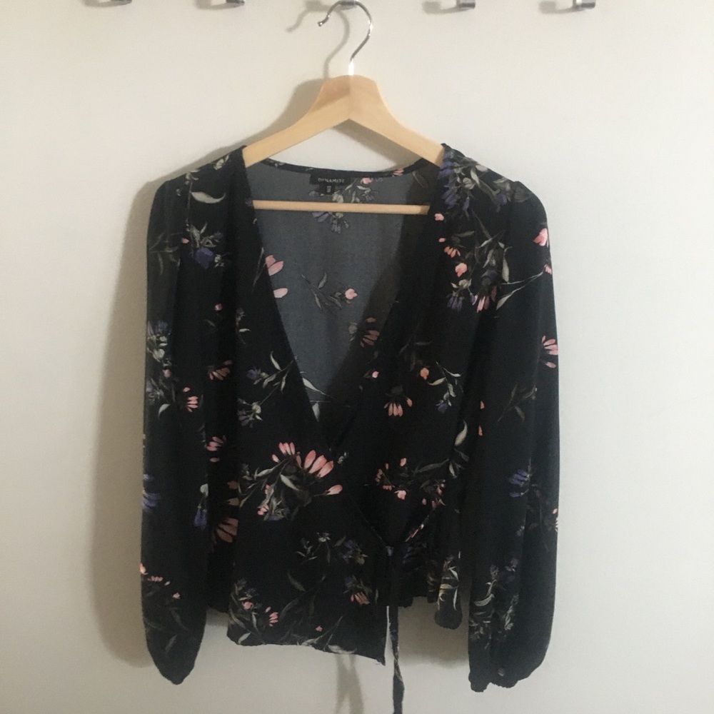 Long sleeve floral blouse
